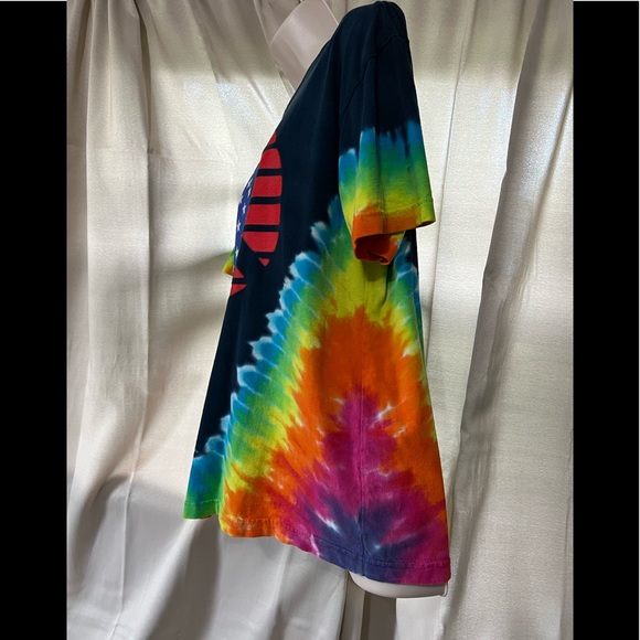 Kids Flux Tie Dye Peace Sign Short Sleeve Shirt - Picture 4 of 6